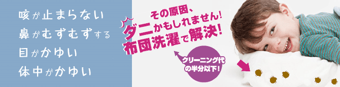 布団のダニ退治はコインランドリーが有効です 